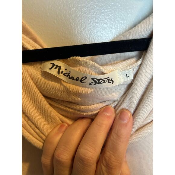 Michael Stars Large Tan Neutral Tunic With Hood Travel Stockholm - Picture 3 of 10